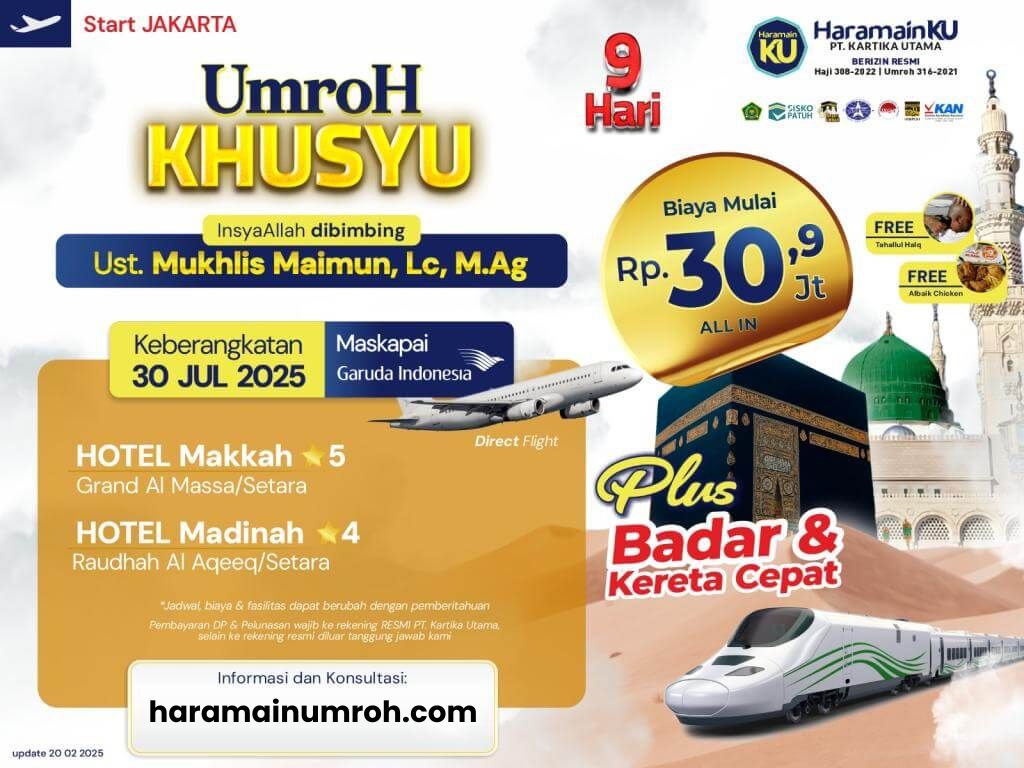 Umroh Plus Badar Juli 2025 Awal Musim Bintang 5