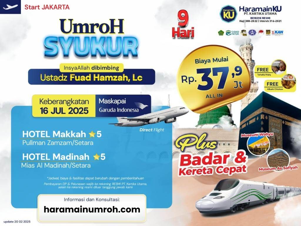 Umroh Plus Badar Juli 2025 Awal Musim Bintang 5