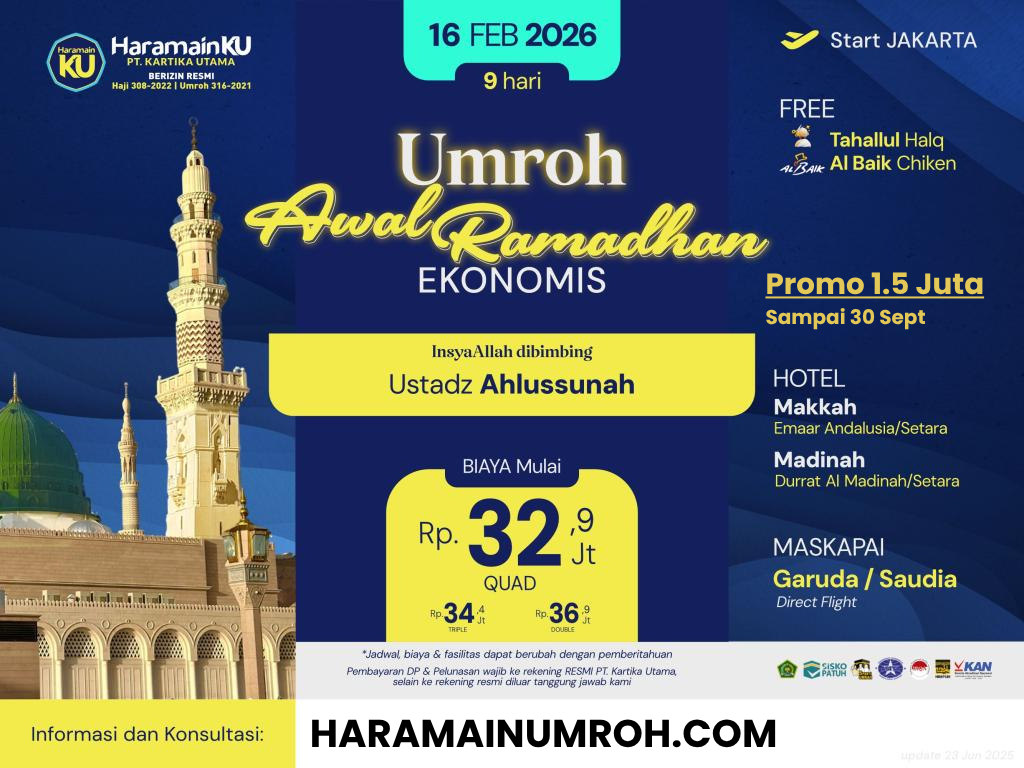 Umroh Awal Ramadhan 2026 9 Hari