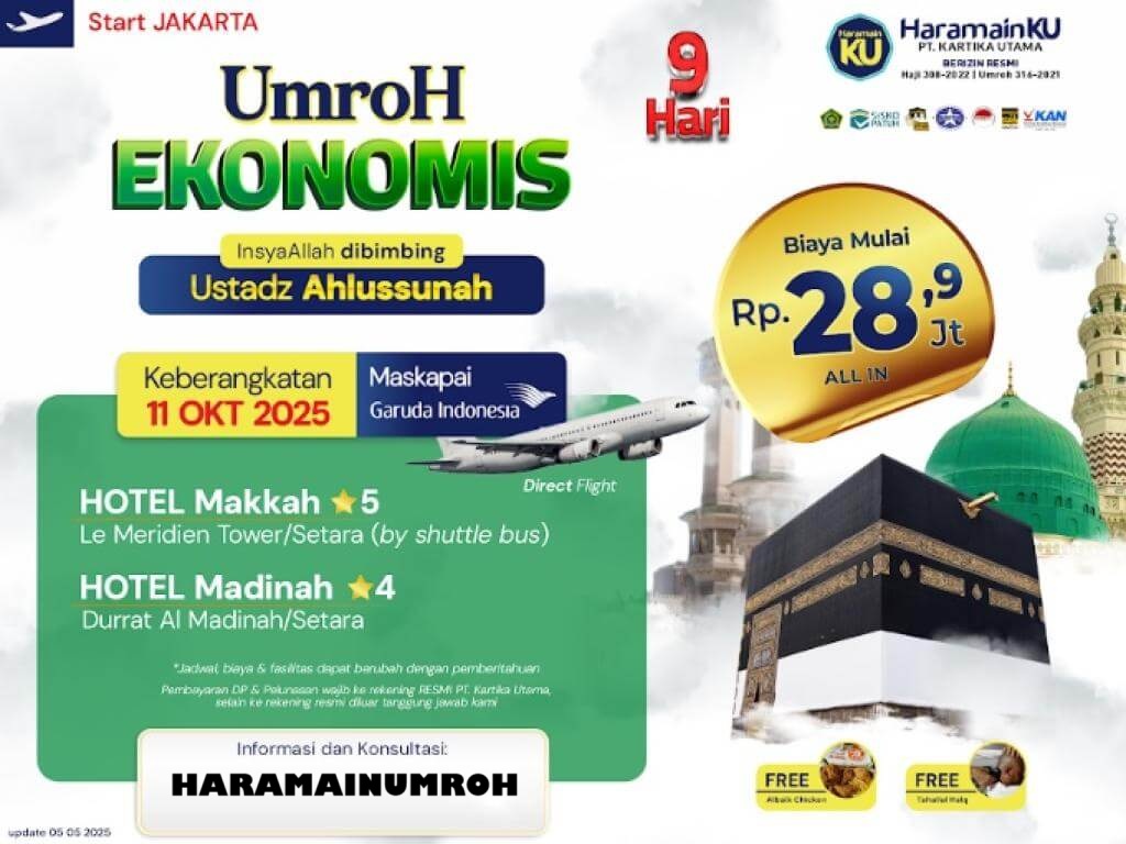 paket umroh ekonomis oktober 2025