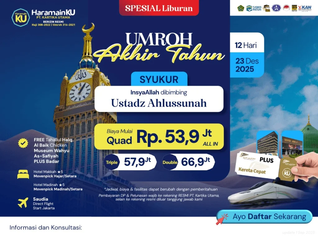 Umroh akhir tahun 12 hari 2026 syukur