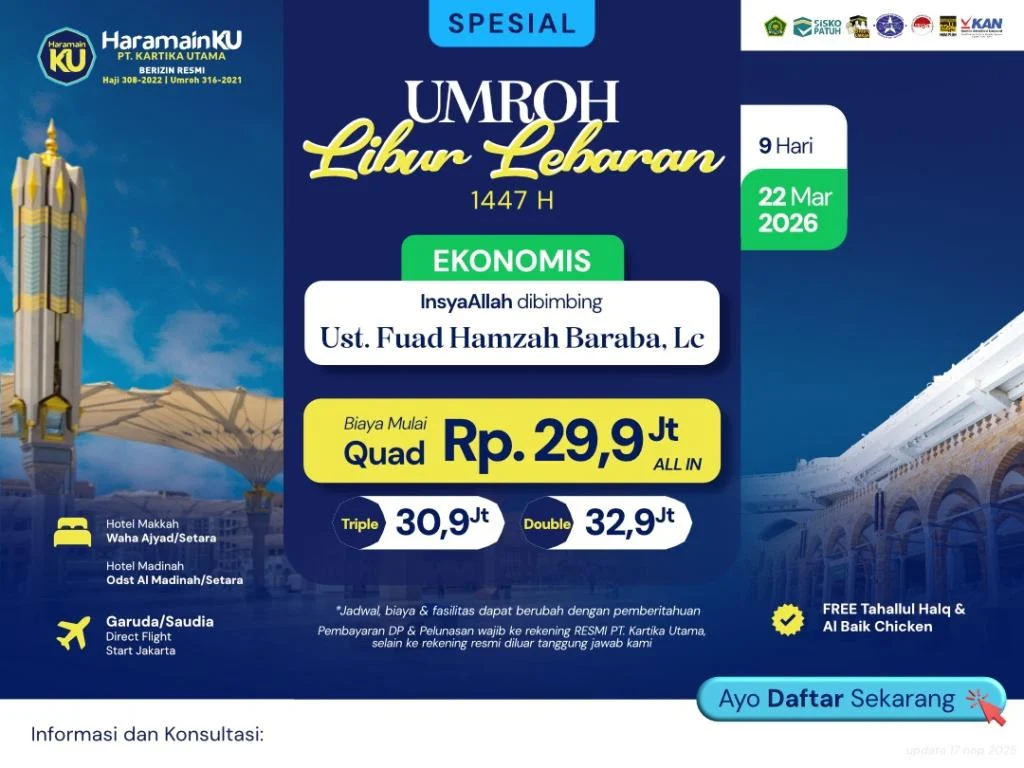 Umroh syawal 2026 9 hari