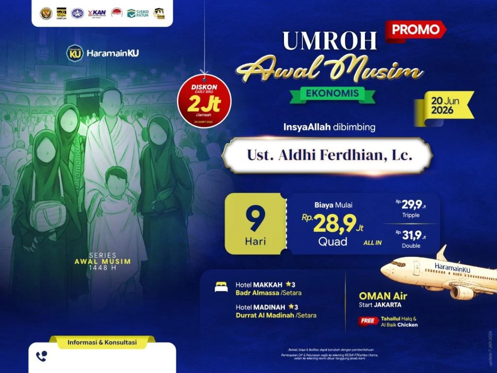 Umroh juni 2026 9 hari promo